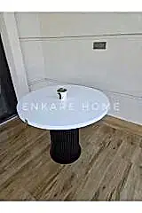 Mantar Ayaklı Yuvarlak Mdf Masa, Sur Masa, 90 cm | Mutfak, Salon, Kafeterya