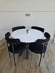 Elisa Masa Sandalye Takımı | Mdf Masa | 90 Cm Çap